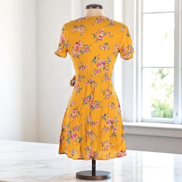 Blue Rain Yellow Floral Dress l SIZE XS - Picture 4 of 7